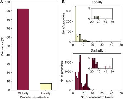 New β-Propellers Are Continuously Amplified From Single Blades in all Major Lineages of the β-Propeller Superfamily